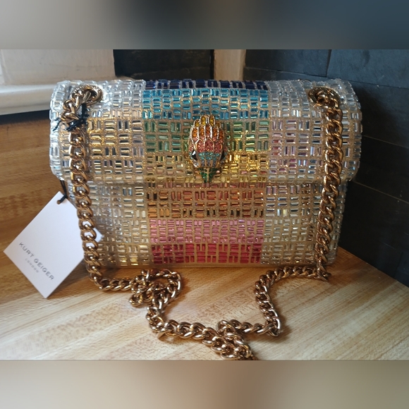 Kurt Geiger NWT Glass Stones Kensington W/ Extra Stones & Dustbag - Picture 5 of 13